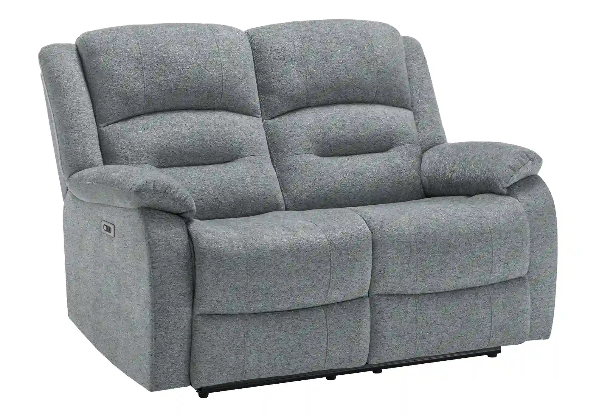 Causeuse Motorisée Bleu Clair Inclinable avec Rangement USB