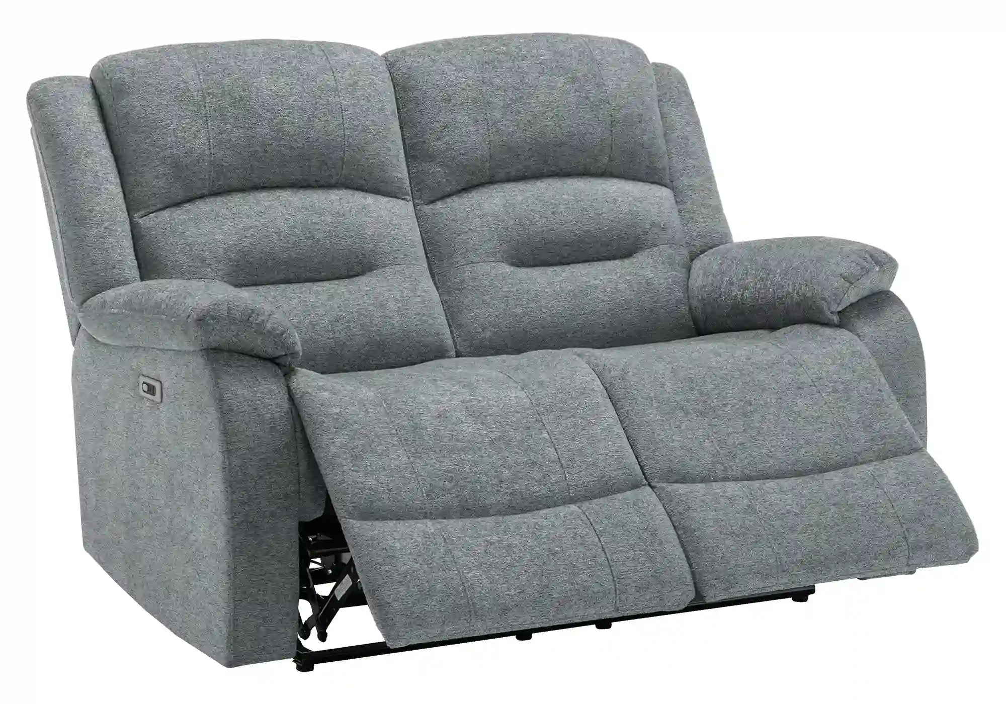 Causeuse Motorisée Bleu Clair Inclinable avec Rangement USB