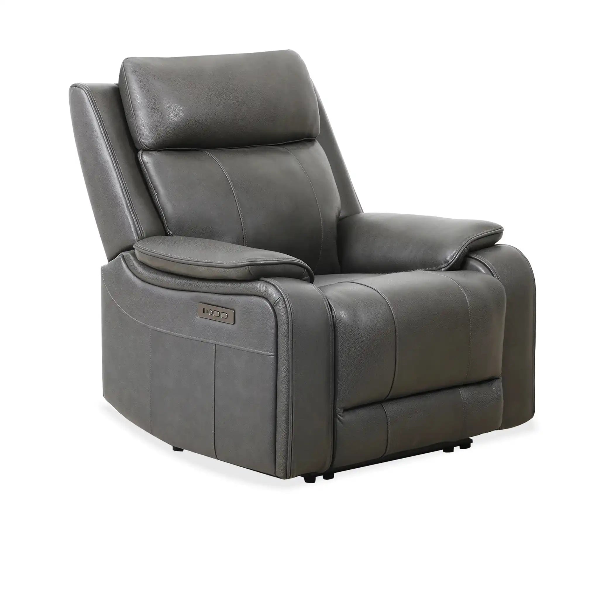 Primo Brindle Fauteuil Berçant Inclinable Électrique Cuir Anthracite