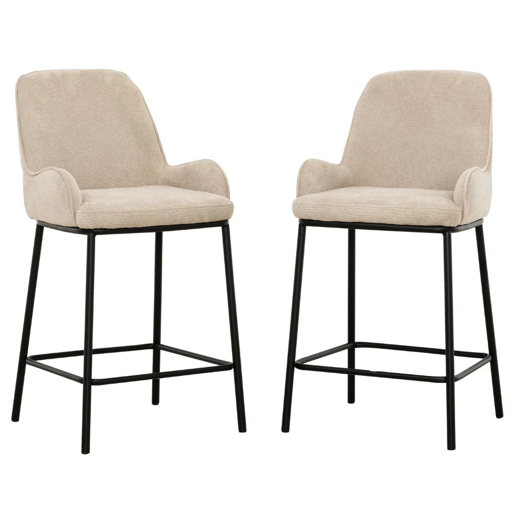 Chaises 1017 Taupe Uzzi | Hauteur 26" | Ensemble de 2