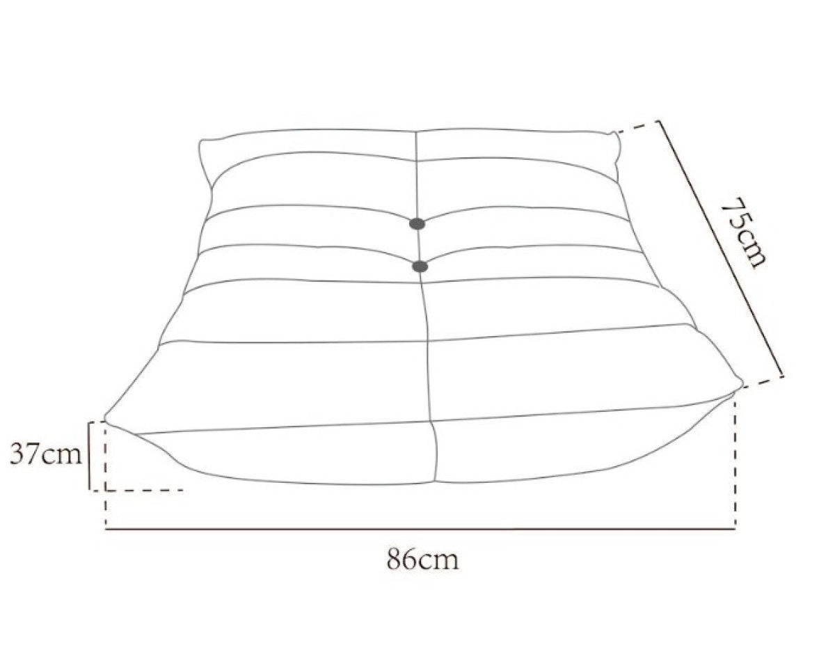 Dontae : Ottoman Beige Matelassé avec Mousse Haute Densité