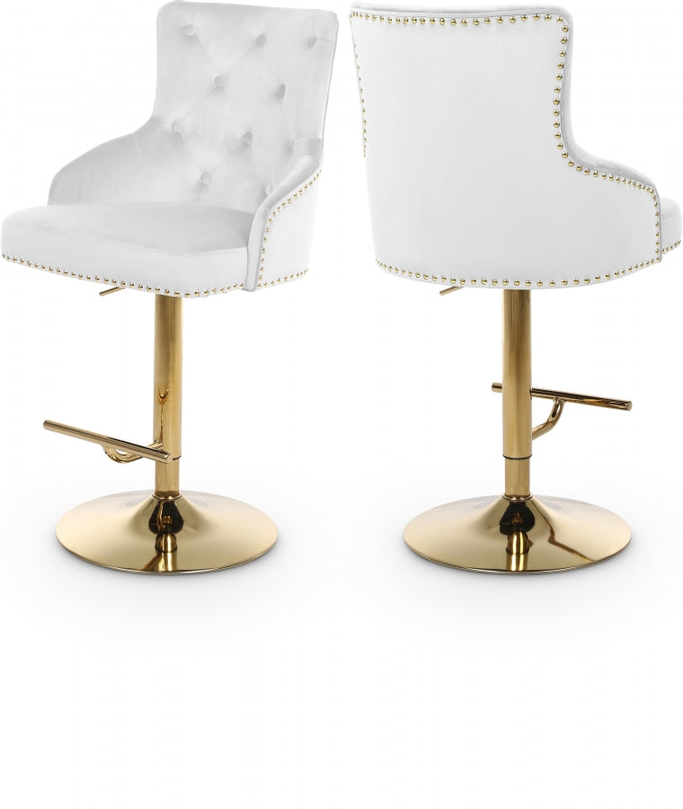 Barre réglable en velours Claude | Tabouret de comptoir
