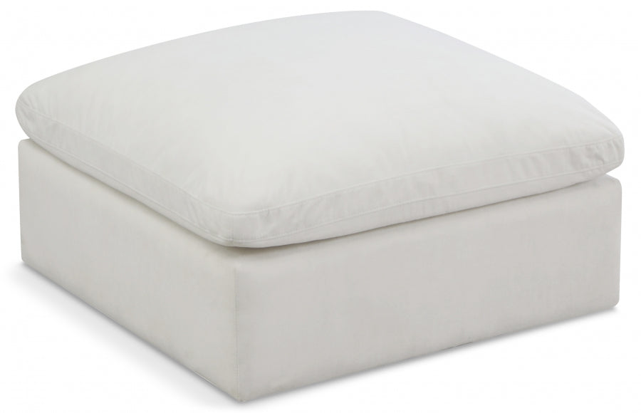 Pouf modulaire confort standard en velours moelleux