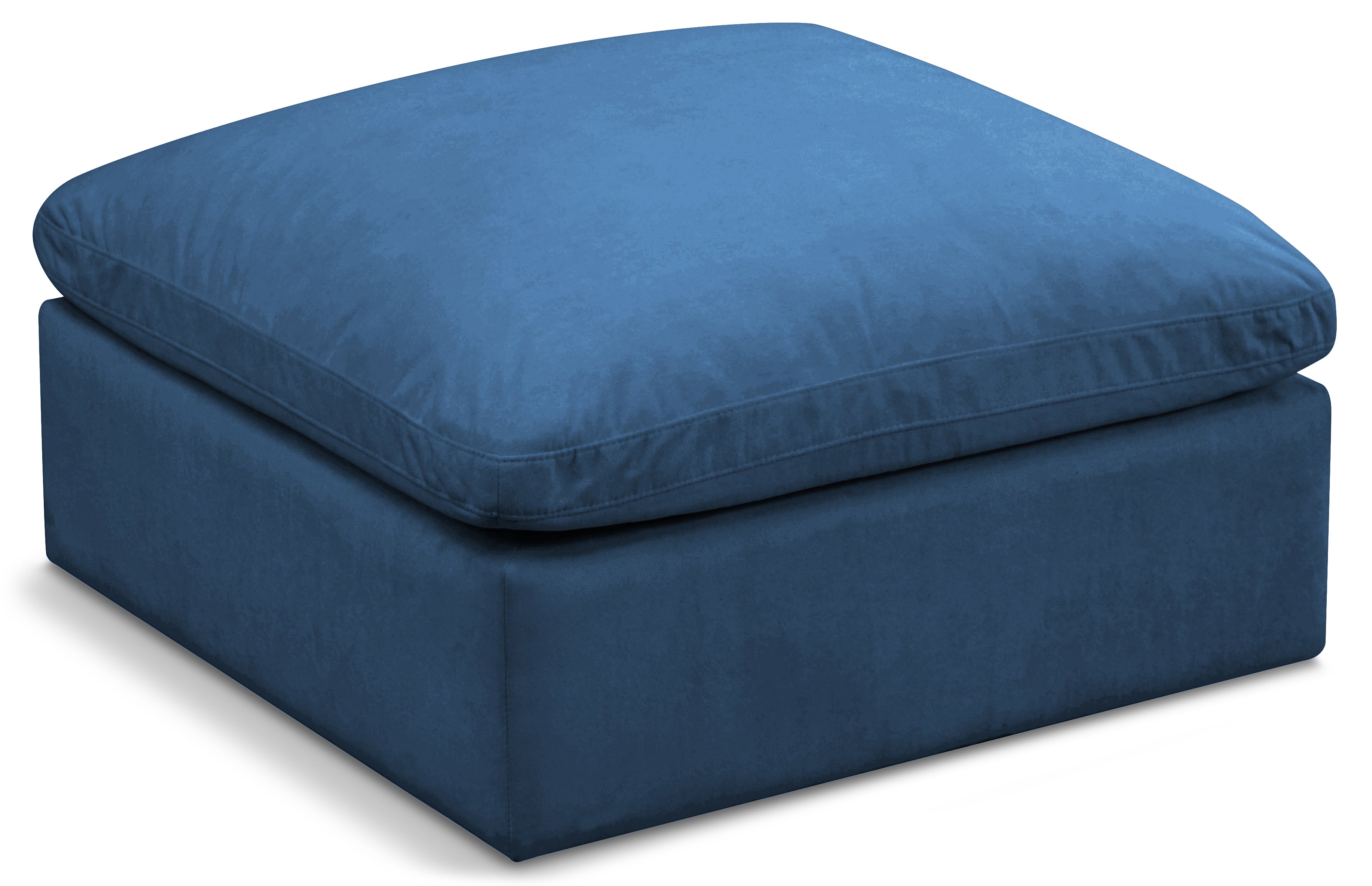 Pouf modulaire confort standard en velours moelleux