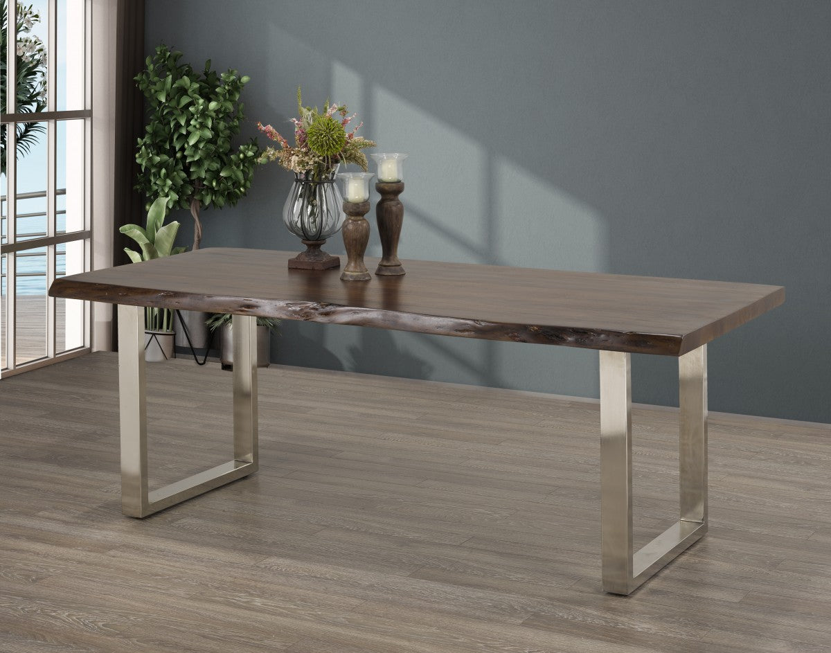 TABLE À MANGER 84'', CHÊNE FONCÉ ( Meuble Mtl )