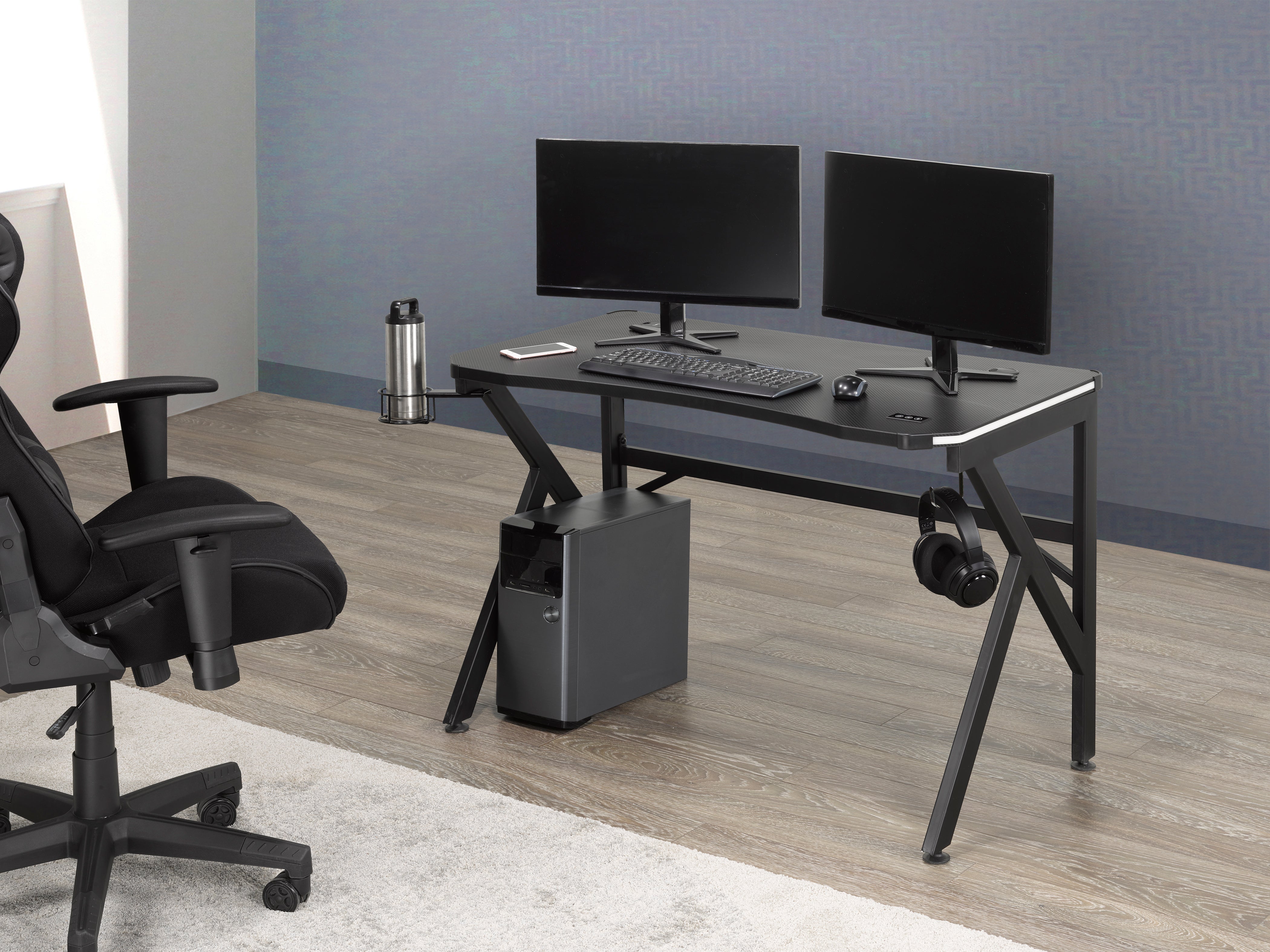 BUREAU GAMING - NOIR ( Meuble Mtl )
