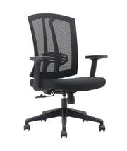 Fauteuil de bureau Aiden Noir | Support lombaire et accoudoirs réglables