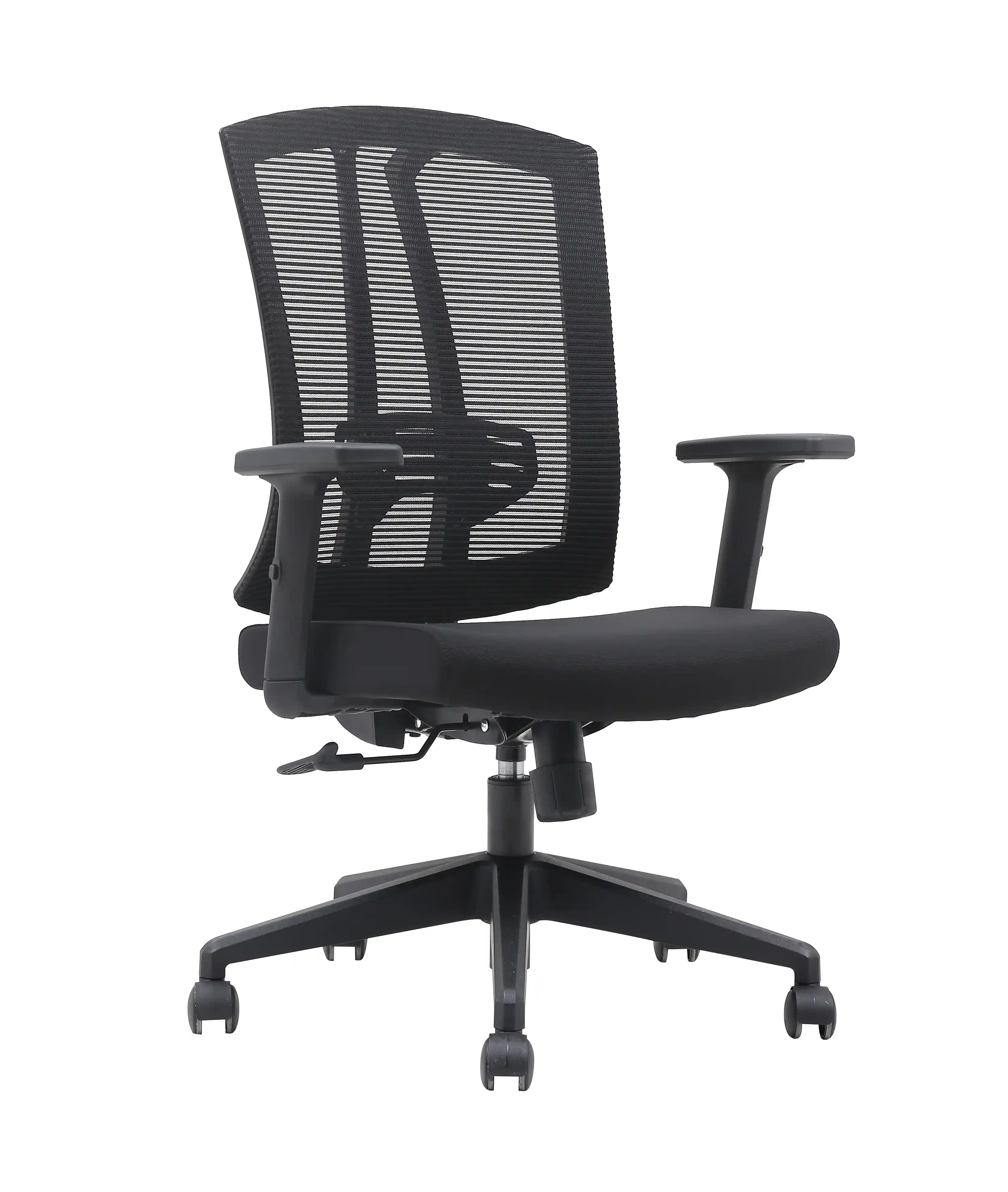 Fauteuil de bureau Aiden Noir | Support lombaire et accoudoirs réglables