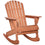 Chaise à bascule Adirondack Muskoka en bois avec design à lattes en bois, dossier en éventail et style rustique classique, teck