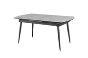 Table à manger extensible grise Fabian - Design Moderne