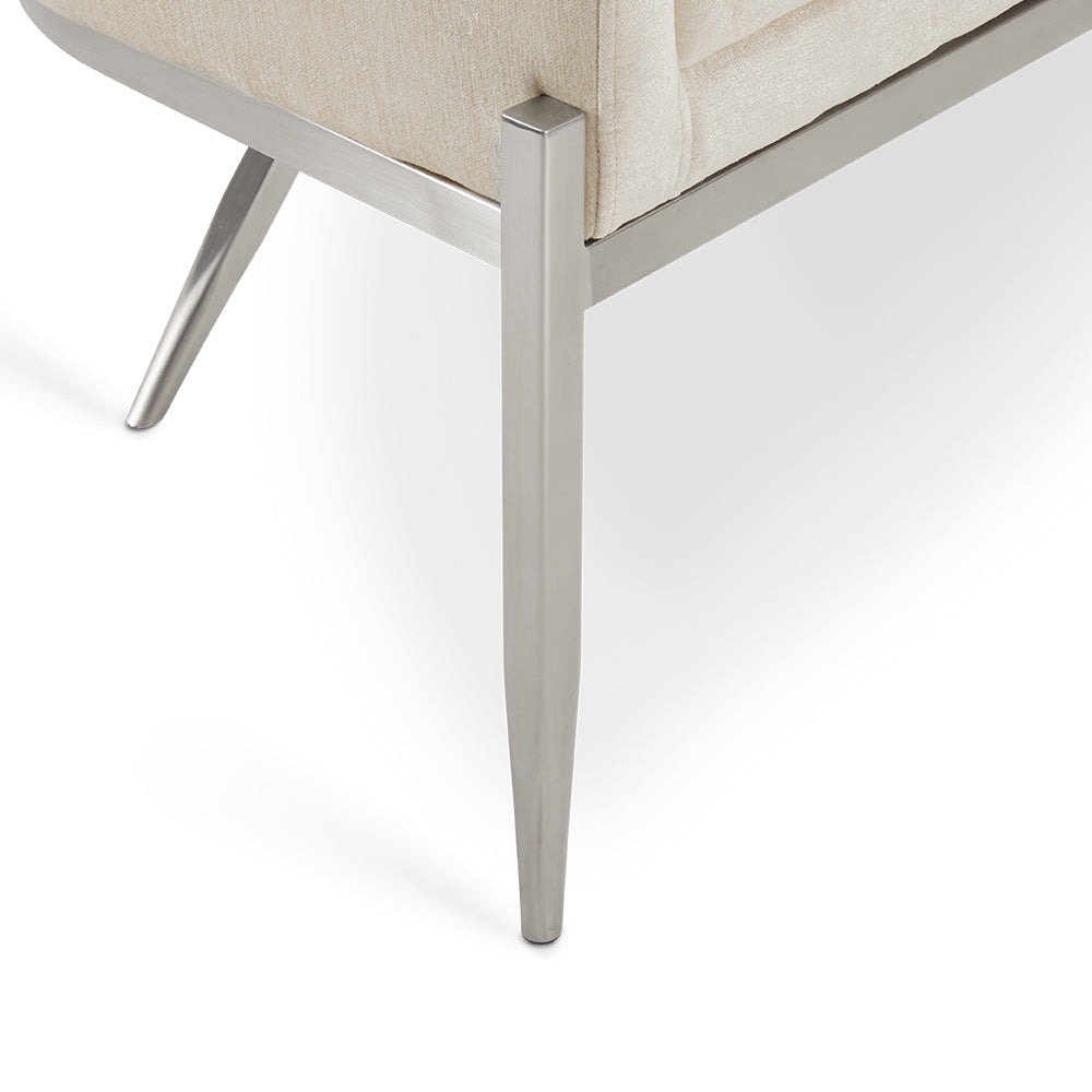Chaise d'appoint Anton : tissu ivoire