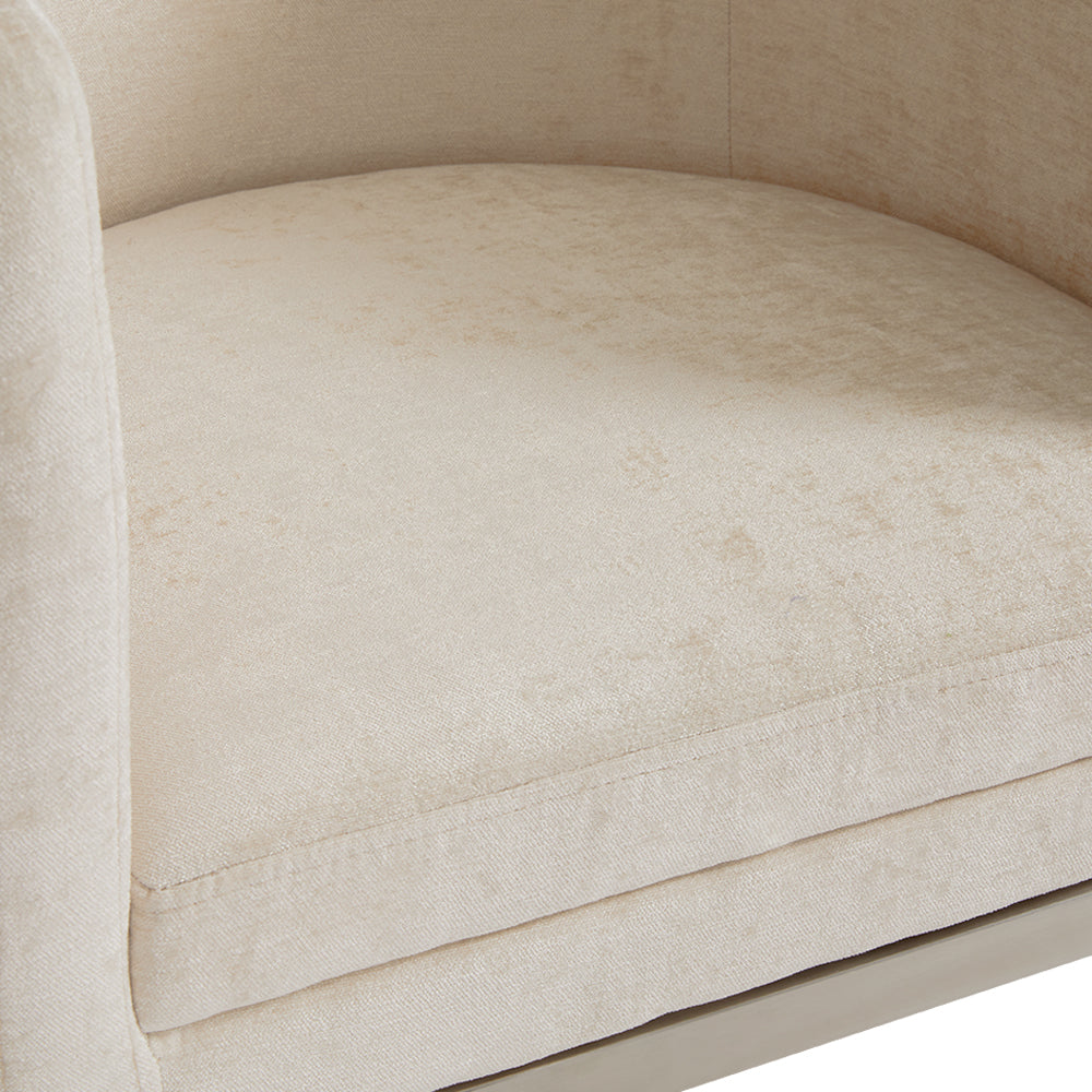 Chaise d'appoint Anton : tissu ivoire