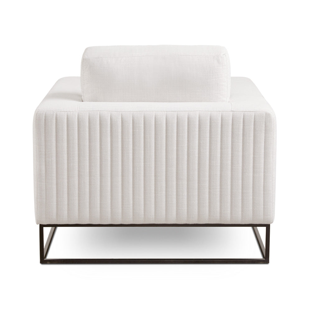 Chaise d'appoint Franklin : Lin gris