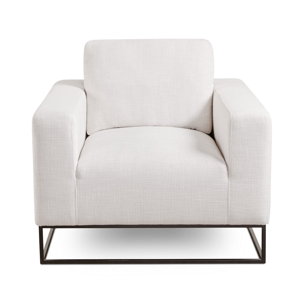 Chaise d'appoint Franklin : Lin gris