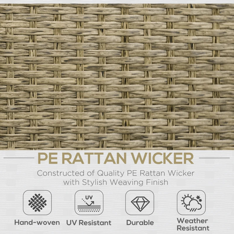 Ensemble de 6 meubles de patio en osier et rotin PE avec coussins épais, canapé sectionnel de jardin de luxe avec table en verre, jaune et bleu marine