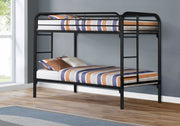BUNK BED - TWIN / TWIN SIZE / BLACK METAL : I 2230K