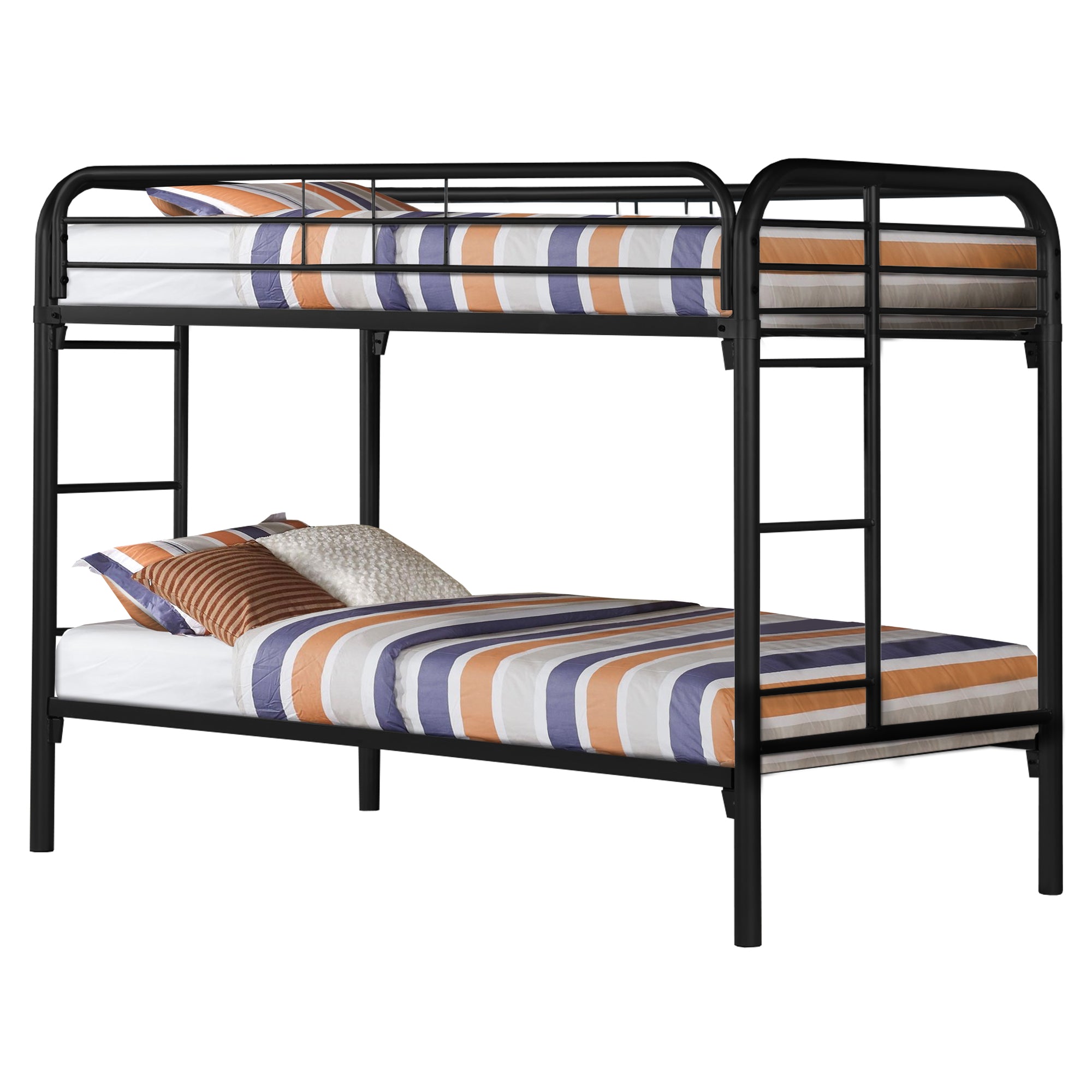 BUNK BED - TWIN / TWIN SIZE / BLACK METAL : I 2230K