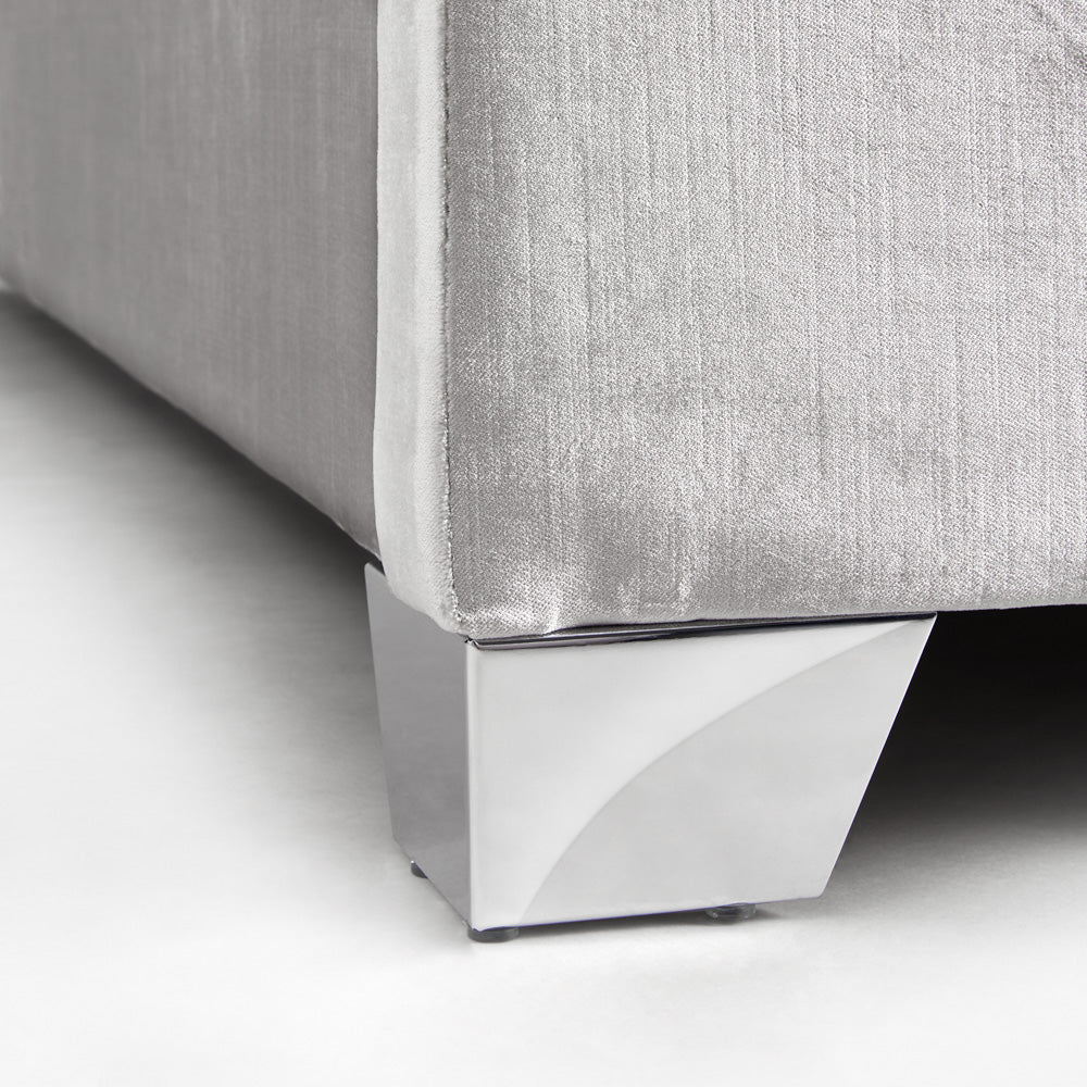 Lit Wellington : Velours Gris