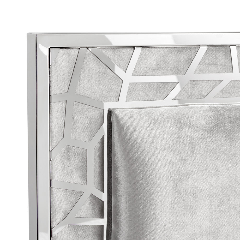 Lit Wellington : Velours Gris