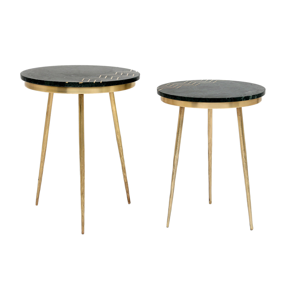 Tables de bout Belvin : marbre vert