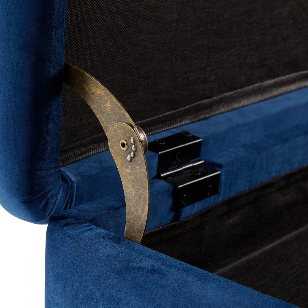 Banc de rangement Marcella : bleu marine