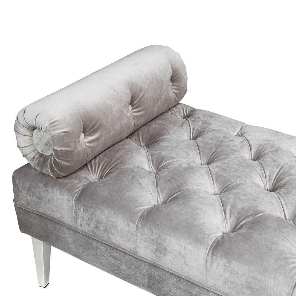 Banc Prado : Velours Gris