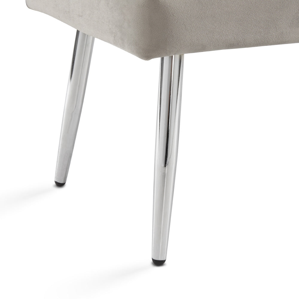 Banc de rangement Enya : Velours gris