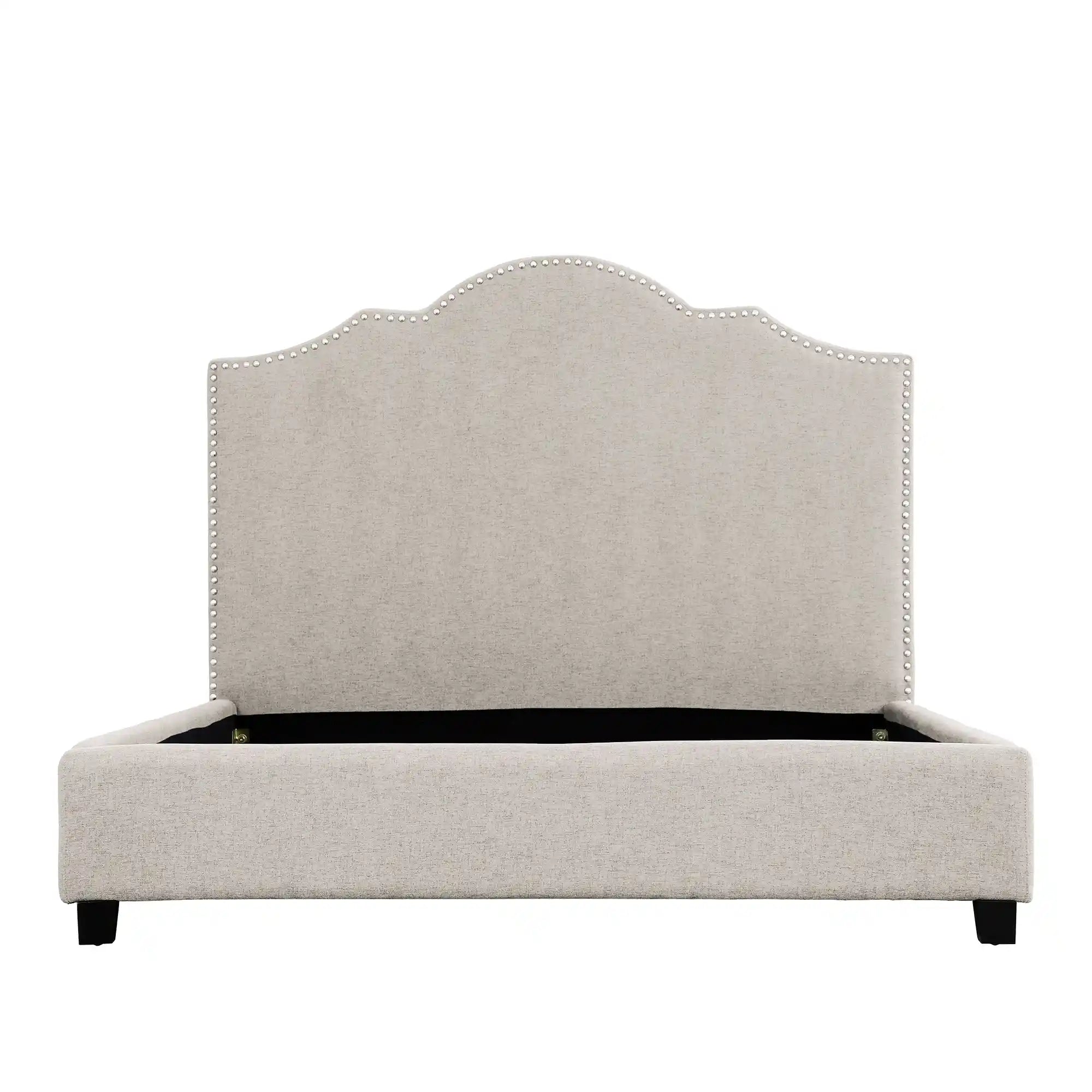 Lit King Berlin | Design Courbe Gris Encore Collection