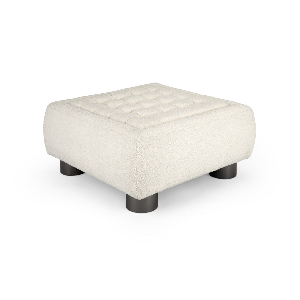 Ottoman Henry : tissu de fourrure bouclée