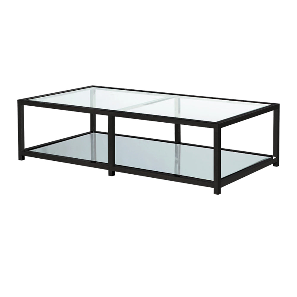 Table basse noire caspienne : rectangulaire