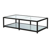 Table basse noire caspienne : rectangulaire