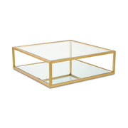 Table basse carrée caspienne : or
