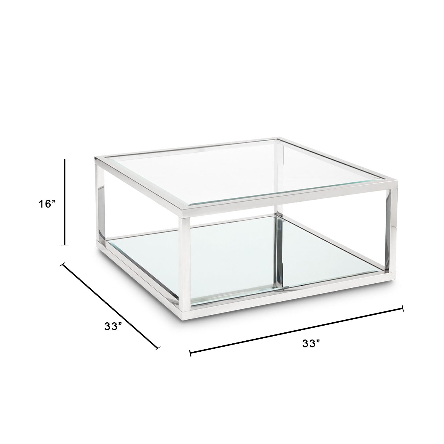 Table basse carrée Caspian : taille condo