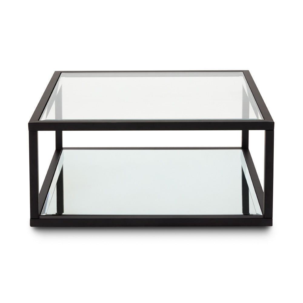 Table basse carrée noire caspienne : taille condo