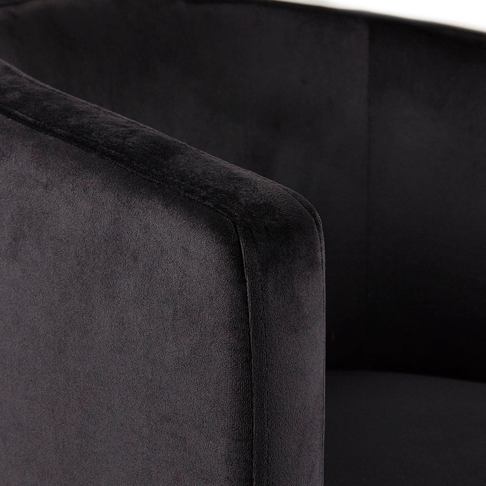 Chaise d'appoint Anton : velours noir