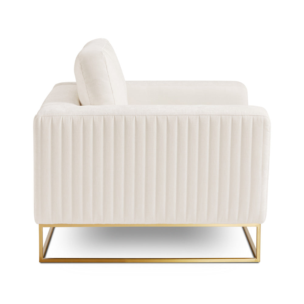 Chaise d'appoint Franklin Gold : Contessa Vanille