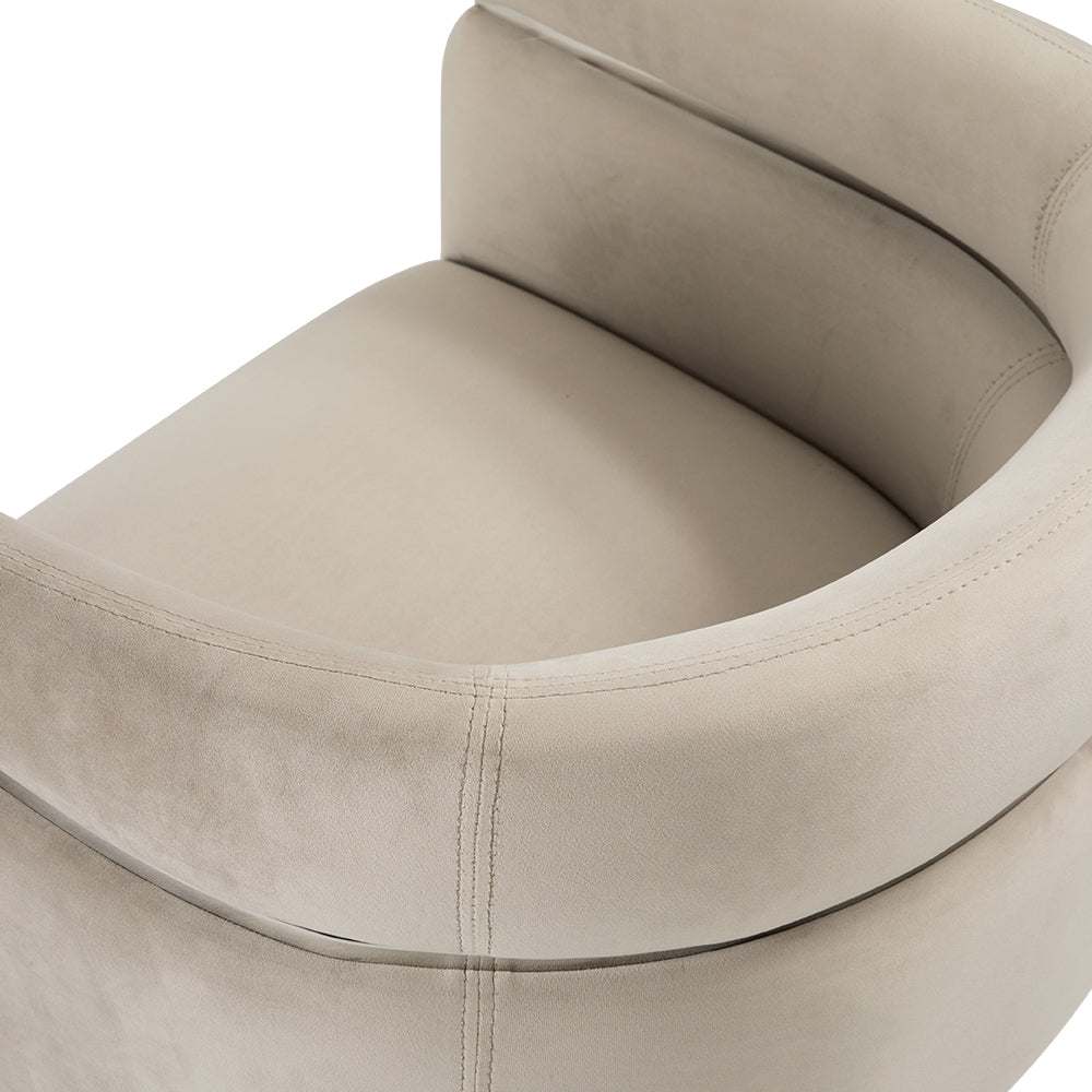 Chaise Obi - Velours Crème