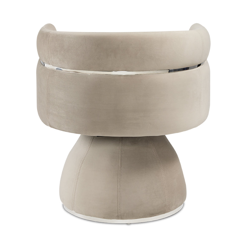 Chaise Obi - Velours Crème