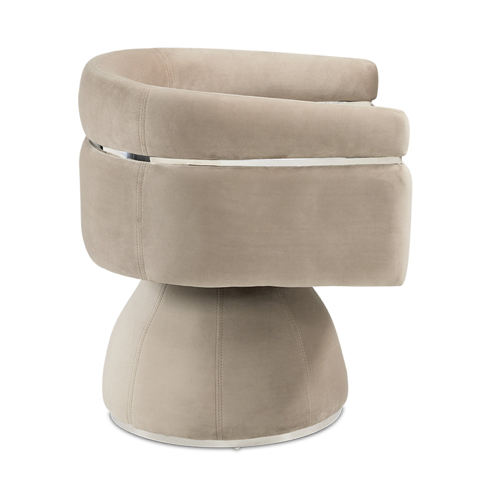 Chaise Obi - Velours Crème