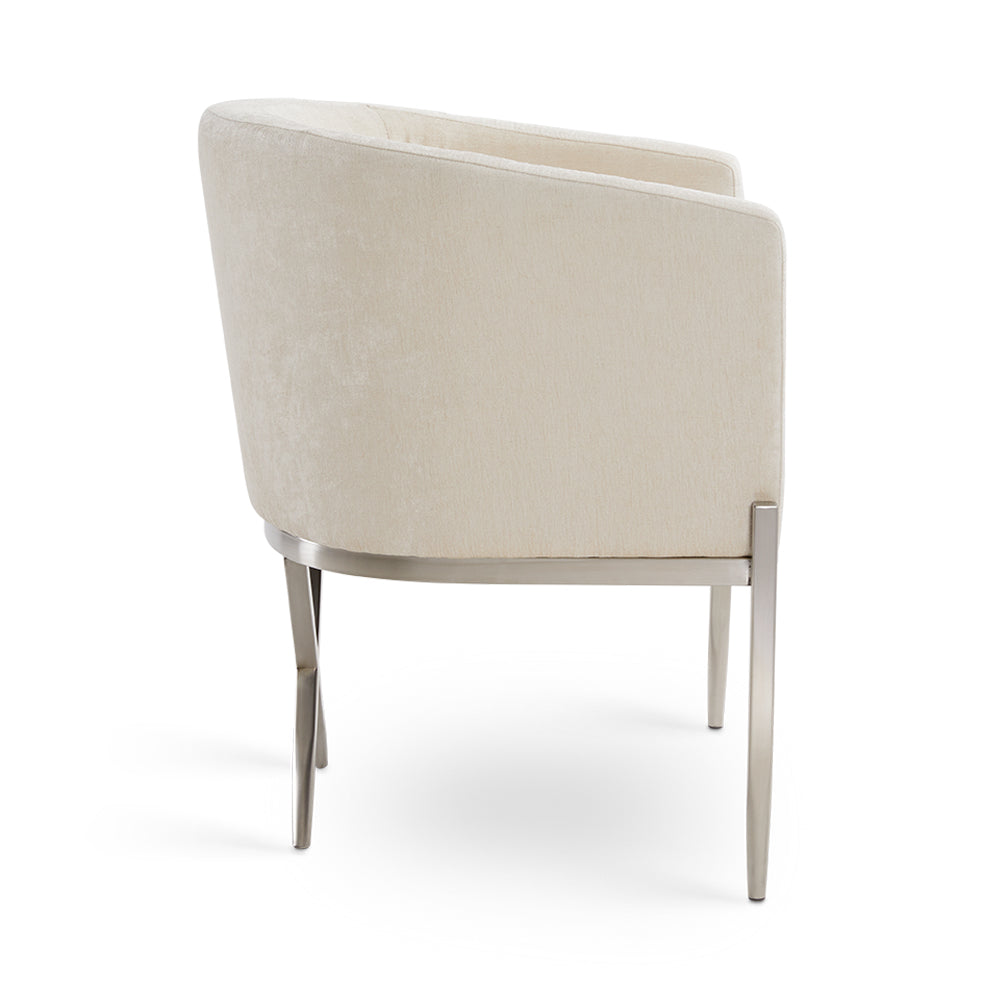Chaise d'appoint Anton : tissu ivoire