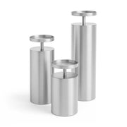 Ensemble de 3 bougeoirs piliers Raya en argent