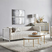 Causeuse CONRAD en velours bleu