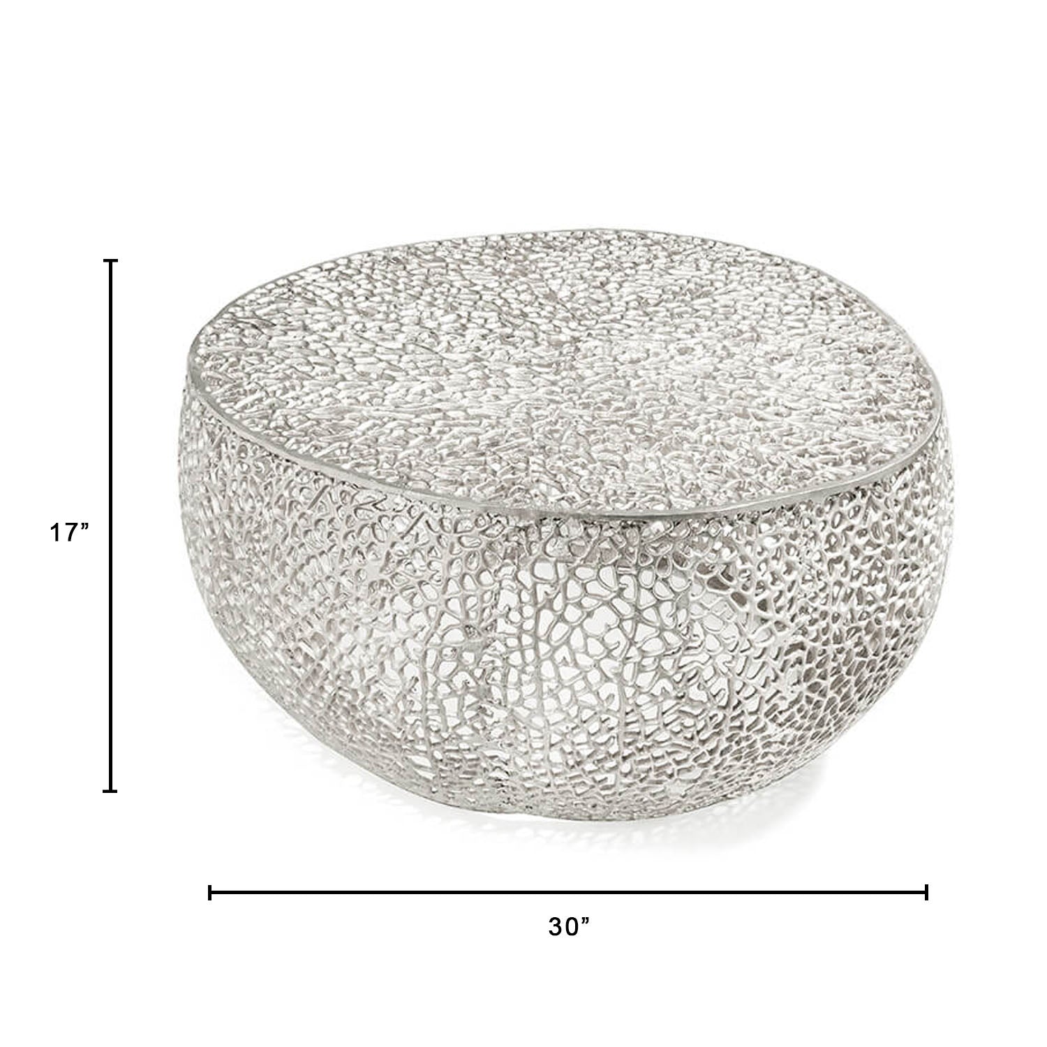 Table basse Dolce en argent