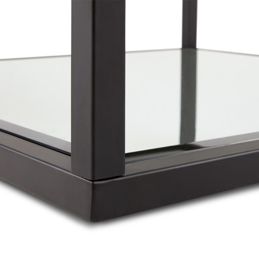 Table basse carrée noire caspienne : taille condo