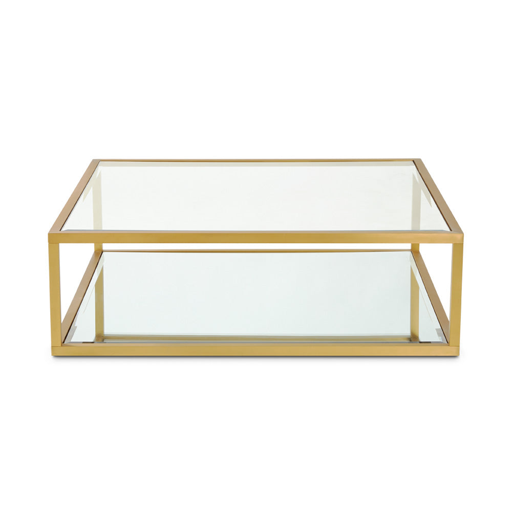 Table basse carrée caspienne : or