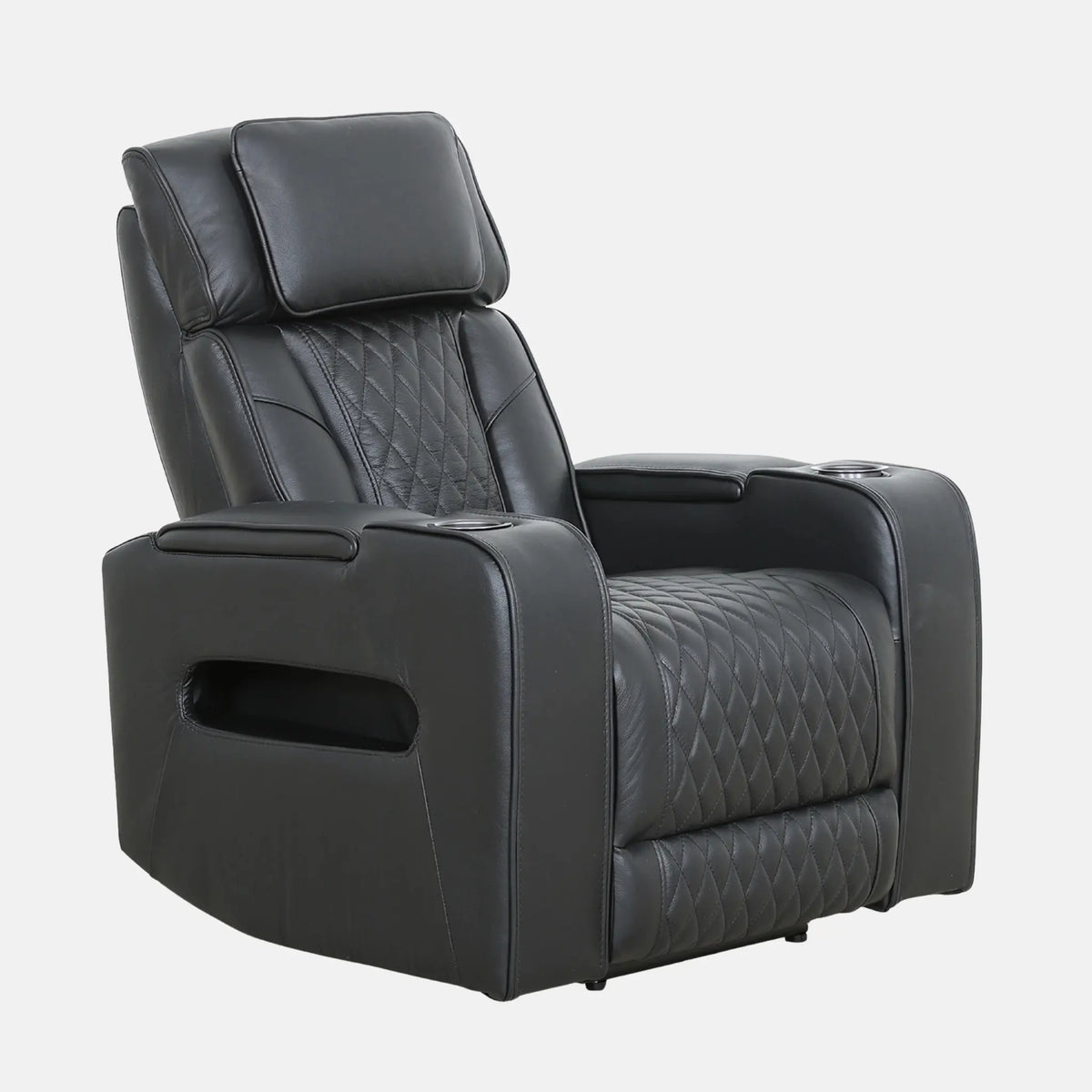 Colton Fauteuil Inclinable Noir Électrique