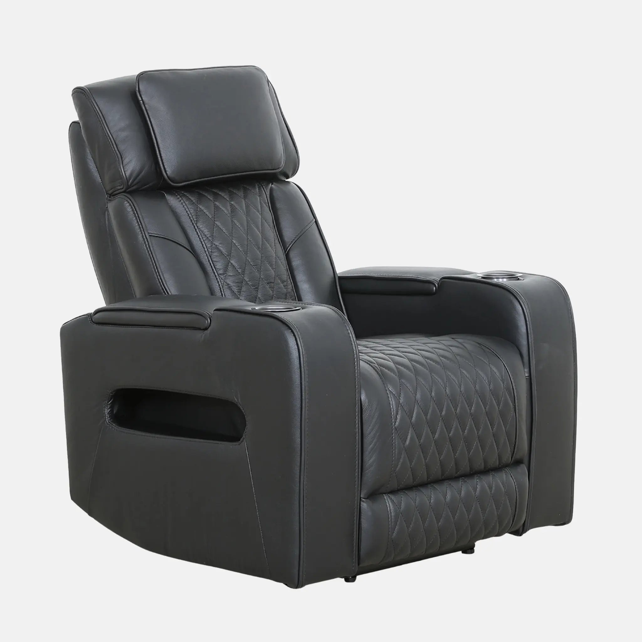 Colton Fauteuil Inclinable Noir Électrique
