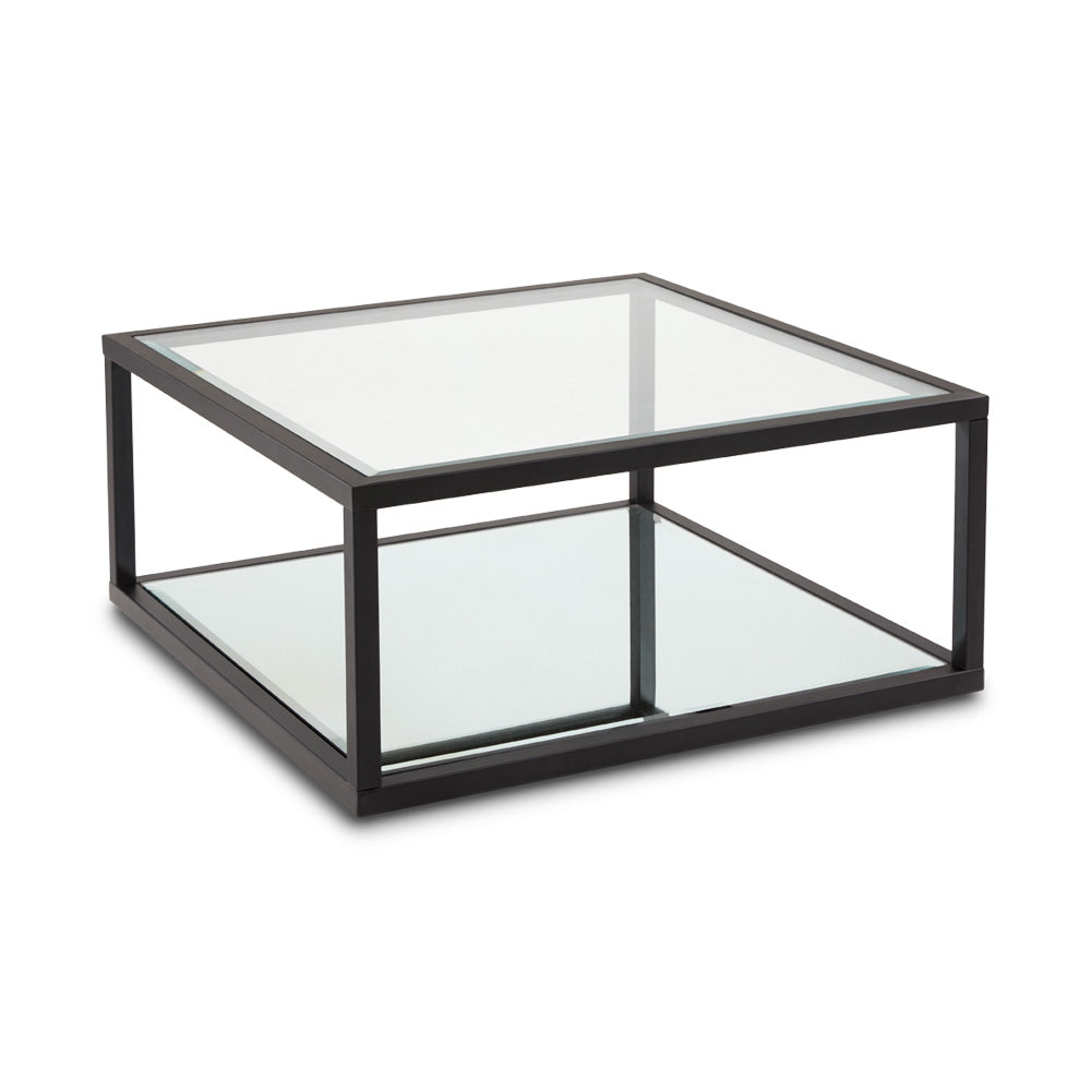 Table basse carrée noire caspienne : taille condo