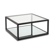 Table basse carrée noire caspienne : taille condo