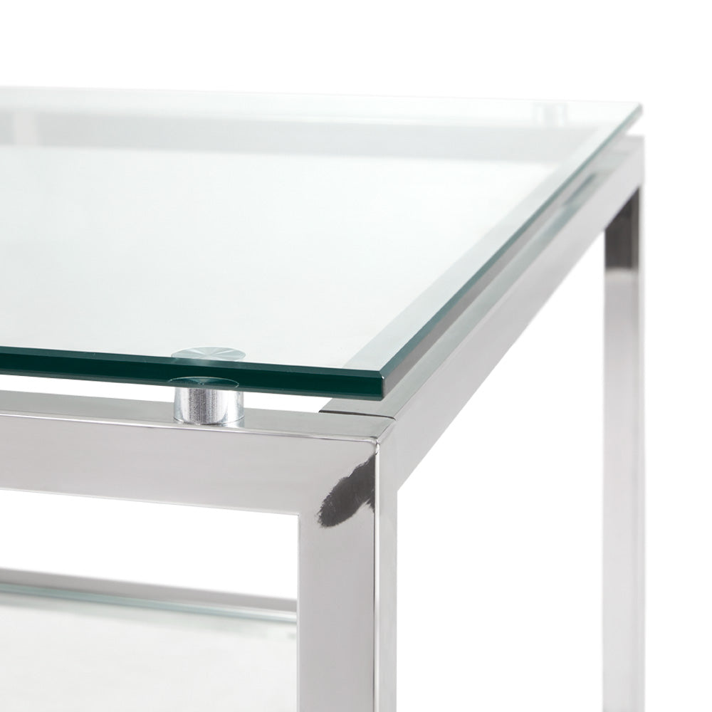 Table console en acier Barolo
